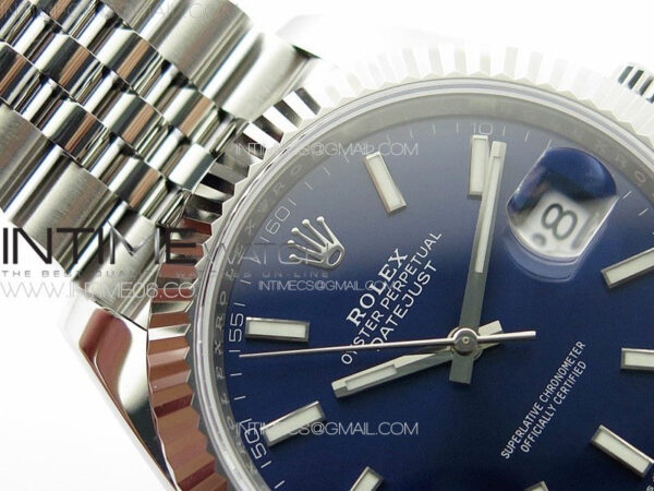 DateJust 41 126334 NTF 1:1 Best Edition 904L Steel Blue Stick Dial on Jubilee Bracelet VR3235 – Bild 9