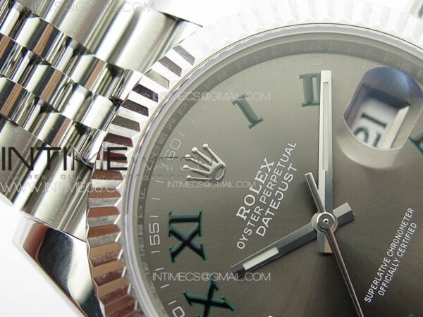 DateJust 41 126334 ZF 1:1 Best Edition 904L Steel Gray Dial Roman Marker on Jubilee Bracelet A2824 (Free Key Ring) – Bild 8