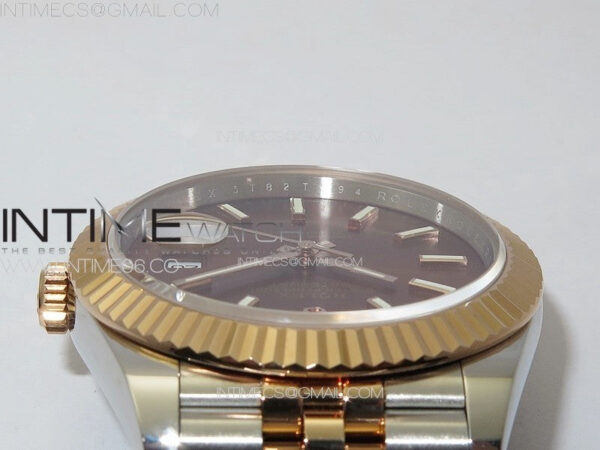 DateJust 41 126331 904L SS/RG GMF 1:1 Best Edition Rrown Dial Sticks Markers On Jubilee Bracelet VR3235 – Bild 8