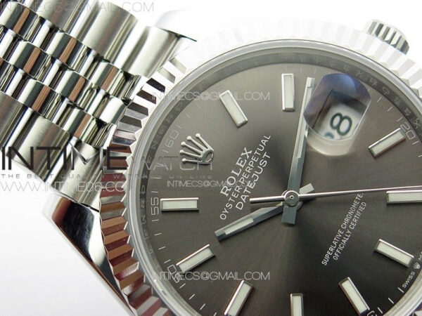 DateJust 41 126334 ZF 1:1 Best Edition 904L Steel Gray Dial Stick Marker on Jubilee Bracelet A2824 (Free Key Ring) – Bild 9