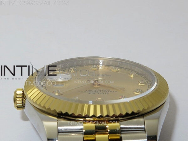 DateJust 41MM 126334 SS/YG APSF 1:1 Best Edition Gold Dial Crystal Markers on SS Jubilee Bracelet SA3235 – Bild 8