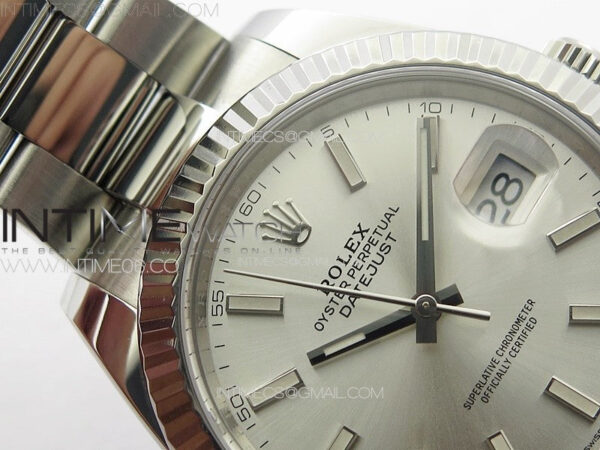 DateJust 41 126334 Clean 1:1 Best Edition 904L Steel Silver Stick Dial on Oyster Bracelet VR3235 – Bild 9