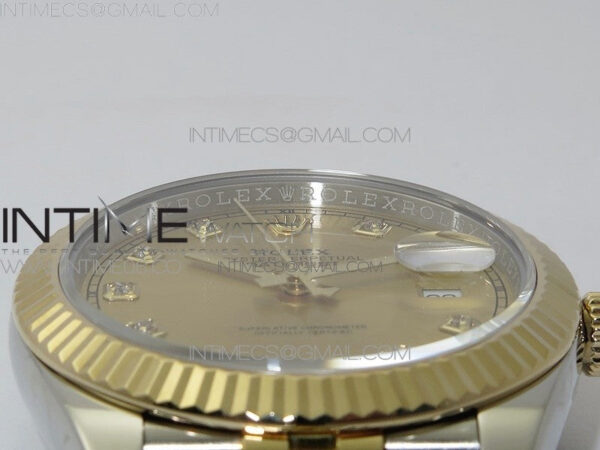 DateJust 41 126333 Wrapped SS/YG 3EF 1:1 Best Edition YG Dial Crystal Markers on Wrapped SS/YG Jubilee Bracelet A3235 – Bild 9