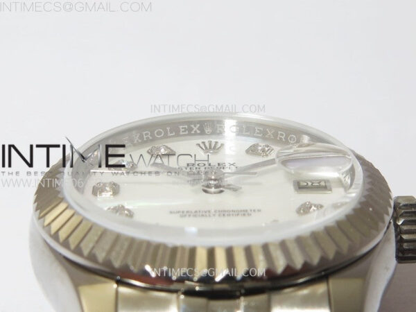 Datejust 28mm 279179 SS APSF Best Edition White MOP Dial Crystals Markers on SS Jubilee Bracelet NH05 – Bild 9