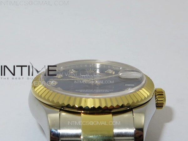 DateJust 31mm 178271 SS/YG APSF Best Edition Black Dial Crystal Markers on Oyster Bracelet A2824 – Bild 9