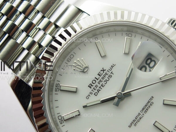 DateJust 41 126334 ZF 1:1 Best Edition 904L Steel White Dial Stick Marker on Jubilee Bracelet A2824 (Free Key Ring) – Bild 9