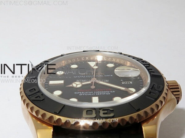 Yacht-Master 126655 RG APSF Best Edition 3D Black Ceramic Bezel on Black Rubber Strap SA3235 – Bild 8