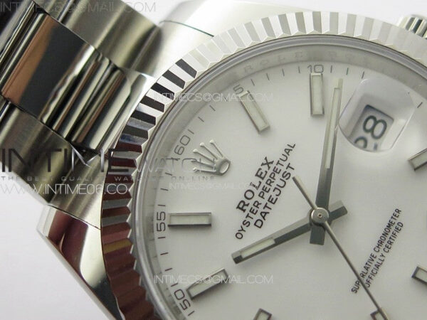 DateJust 41 126334 NTF 1:1 Best Edition 904L Steel White Stick Dial on Oyster Bracelet VR3235 – Bild 9