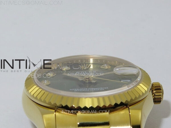 DateJust 31mm 178271 YG APSF Best Edition Gray Dial Crystal Markers on President Bracelet A2824 – Bild 9