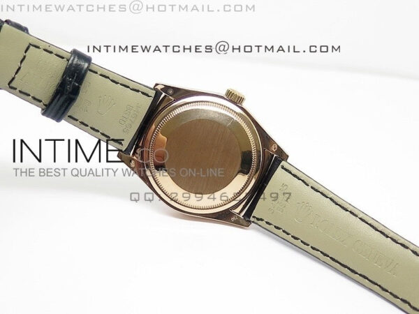 DayDate RG 36mm Black MOP Dial Diamond Bezel On Leather Strap – Bild 9