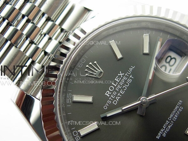 DateJust 41 126334 Clean 1:1 Best Edition 904L Steel Gray Stick Dial on Jubilee Bracelet VR3235 – Bild 8