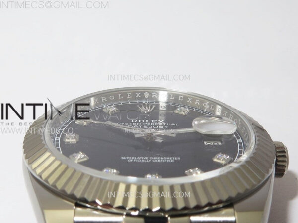 DateJust 41 126334 904L Steel NTF 1:1 Best Edition Black Dial Crystals Makers on Jubilee Bracelet VR3235 – Bild 9