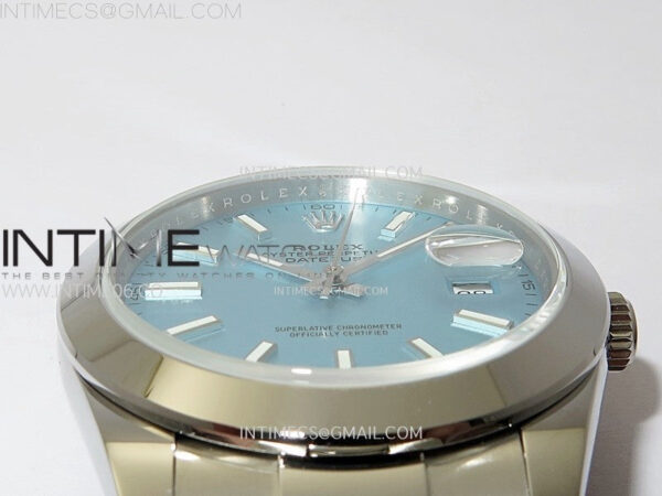 DateJust 41 126300 SS BP 1:1 Best Edition Ice Blue Dial on Oyster Bracelet – Bild 9