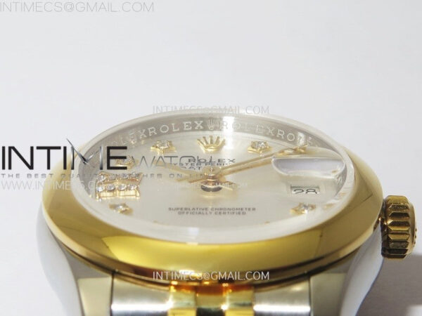 Datejust 28mm 279173 Smooth Bezel SS/YG APSF Best Edition White MOP Dial Star Crystals Markers on Jubilee Bracelet NH05 – Bild 9
