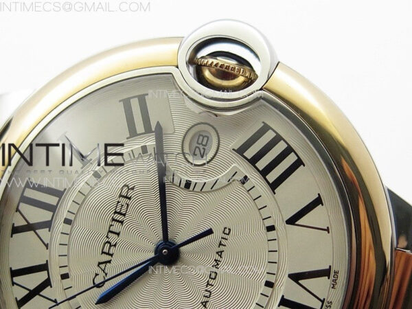 Ballon Bleu 42mm SS/RG K3F 1:1 Best Edition White Texture Dial on SS Bracelet A2824 – Bild 9