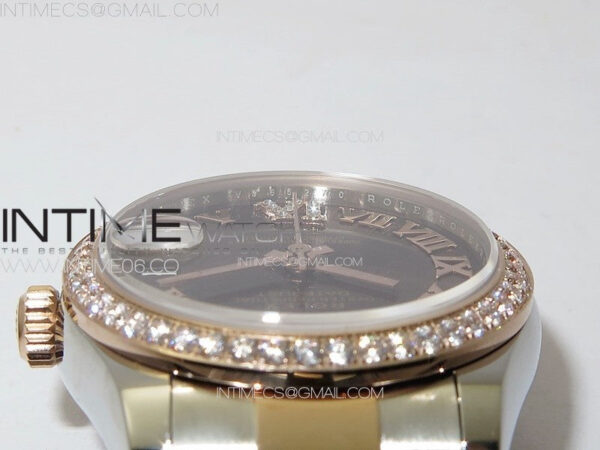 DateJust 31mm 72610 SS/Crystals Bezel APSF Best Edition Green Dial Roman Markers on Oyster Bracelet A2824 – Bild 9