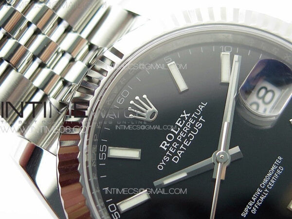 DateJust 41 126334 Clean 1:1 Best Edition 904L Steel Black Stick Dial on Jubilee Bracelet VR3235 – Bild 9