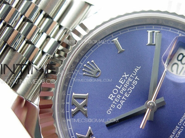 DateJust 41 126334 Clean 1:1 Best Edition 904L Steel Blue Roman Dial on Jubilee Bracelet VR3235 – Bild 9