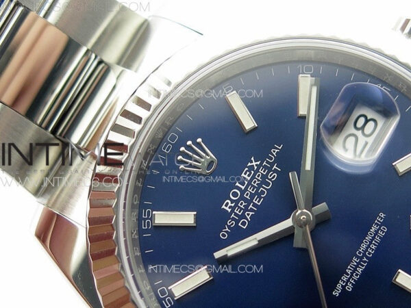 DateJust 41 126334 Clean 1:1 Best Edition 904L Steel Blue Stick Dial on Oyster Bracelet VR3235 – Bild 9