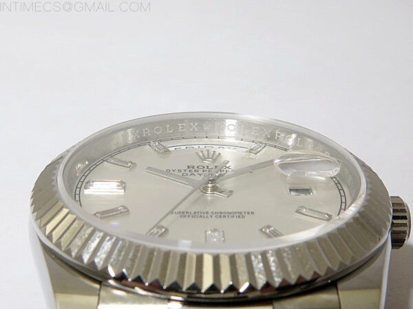 Day Date 40mm 228239 Gain Weight SS/tungsten APSF 1:1 Best Edition Silver Dial T Crystals Markers on SS President Bracelet A2836 – Bild 8
