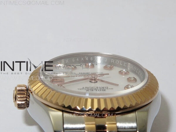 Datejust 28mm 279179 SS/RG APSF Best Edition White MOP Dial Crystals Markers on SS/RG Jubilee Bracelet NH05 – Bild 9