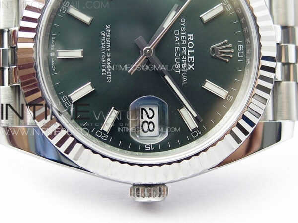 DateJust 41 126334 904L SS Clean 1:1 Best Edition Green Sticks Dial on Jubilee Bracelet VR3235 – Bild 9