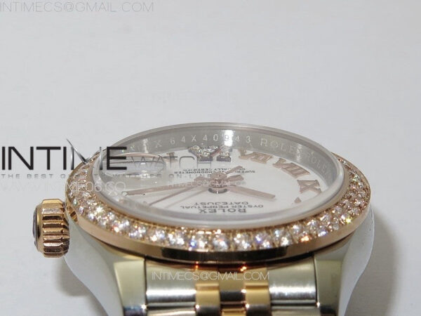 Datejust 28mm 279179 SS/RG APSF Best Edition White Dial Roman Markers on SS/RG Jubilee Bracelet NH05 – Bild 9