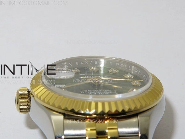 Datejust 28mm 279179 SS/YG APSF Best Edition Green Dial Crystals Markers on SS/YG Jubilee Bracelet NH05 – Bild 9