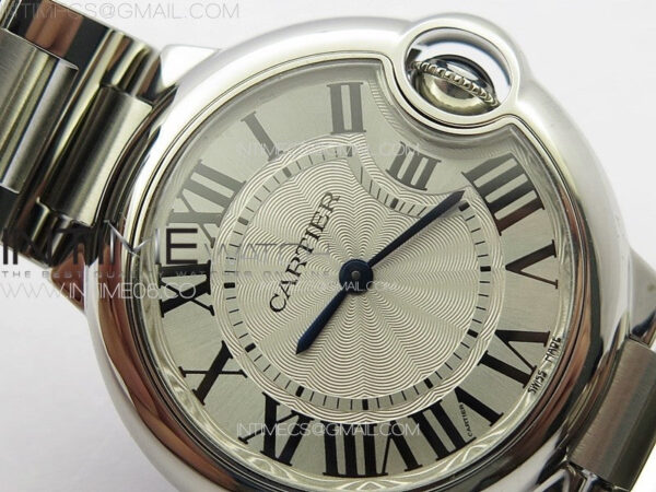 Ballon Bleu 33mm SS V20F 1:1 Best Edition White Textured Dial on SS Bracelet Gen Cal.157 Quartz – Bild 8