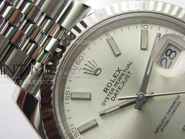 DateJust 41 126334 Clean 1:1 Best Edition 904L Steel Silver Stick Dial on Jubilee Bracelet VR3235 – Bild 9
