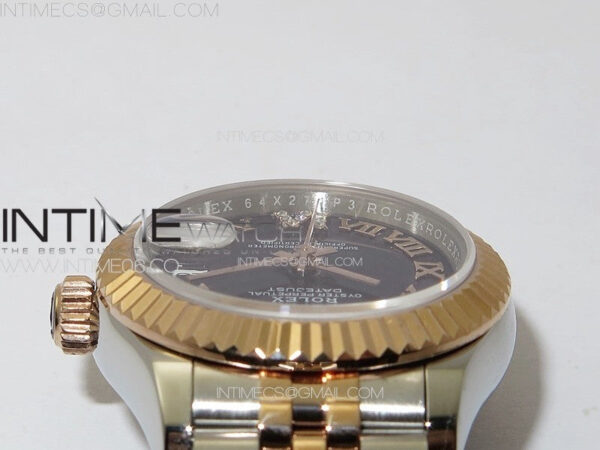 Datejust 28mm 279179 SS/RG APSF Best Edition Blue Dial Roman Markers on SS/RG Jubilee Bracelet NH05 – Bild 9