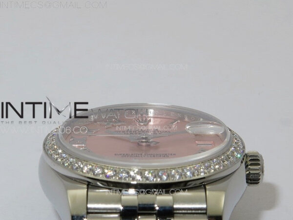 DateJust 31mm 178271 SS Crystal Bezel APSF Best Edition Pink Dial Roman Markers on Jubilee Bracelet A2824 – Bild 8