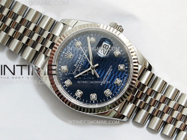 DateJust 36 SS 126234 VSF 1:1 Best Edition 904L Steel Blue Fluted Dial Diamonds Markers on Jubilee Bracelet VS3235 – Bild 9