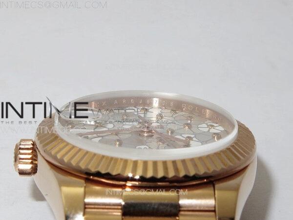 DateJust 31mm 278274 RG GMF Best Edition Silver Flowers Crystals Dial on RG President Bracelet A2824 – Bild 9
