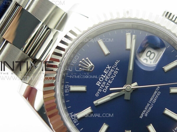 DateJust 41 126334 NTF 1:1 Best Edition 904L Steel Blue Stick Dial on Oyster Bracelet VR3235 – Bild 9