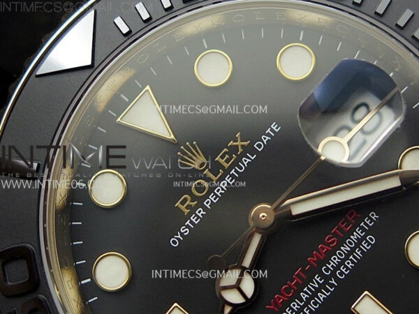 Yacht-Master 126655 Weight RG/Tungsten Gold ARF 1:1 Best Edition Black Ceramic Bezel on Oysterflex Rubber Strap VS3235 – Bild 8
