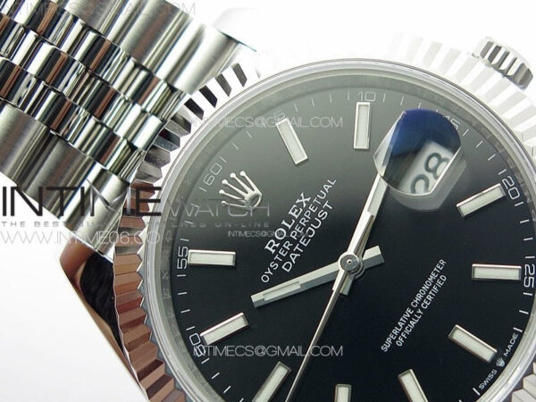 DateJust 41 126334 ZF 1:1 Best Edition 904L Steel Black Dial Stick Marker on Jubilee Bracelet A2824 (Free Key Ring) – Bild 9