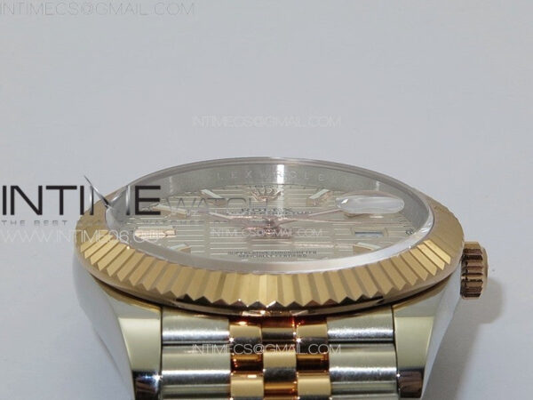 DateJust 41 126334 SS/RG GMF 1:1 Best Edition Silver Fluted Dial on SS/RG Jubilee Bracelet – Bild 9