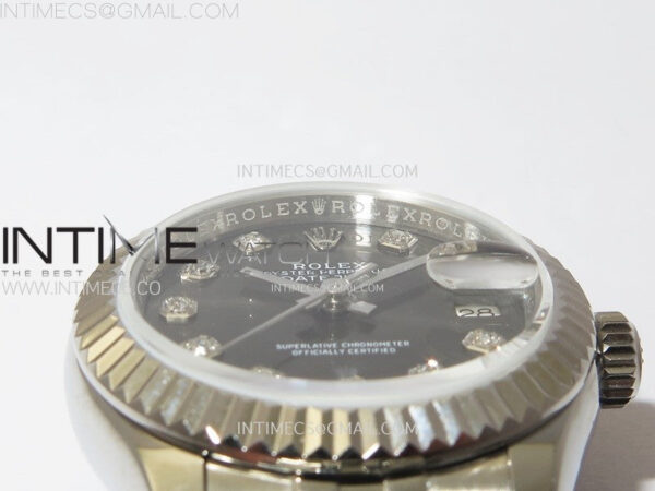 Datejust 28mm 279179 SS APSF Best Edition Gray Dial Crystals Markers on SS Jubilee Bracelet NH05 – Bild 8