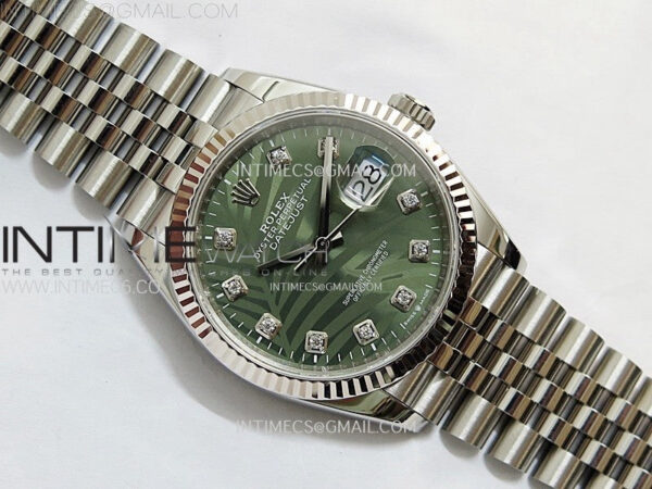 DateJust 36 SS 126234 VSF 1:1 Best Edition 904L Steel Green Leaf Dial Diamonds Markers on Jubilee Bracelet VS3235 – Bild 9