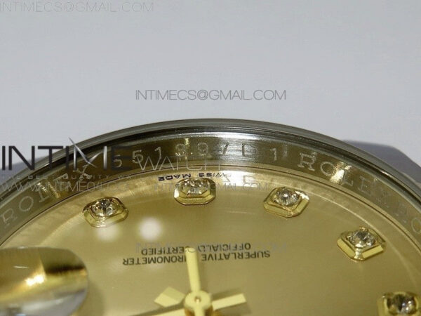DateJust 36 SS/YG 116233 ARF 1:1 Best Edition 904L Steel Gold Dial Diamonds Markers on Jubilee Bracelet SH3135 V2 – Bild 9