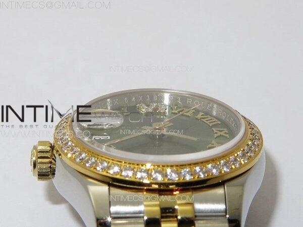 Datejust 28mm 279179 SS/YG APSF Best Edition Green Dial Roman Markers on SS/YG Jubilee Bracelet NH05 – Bild 9
