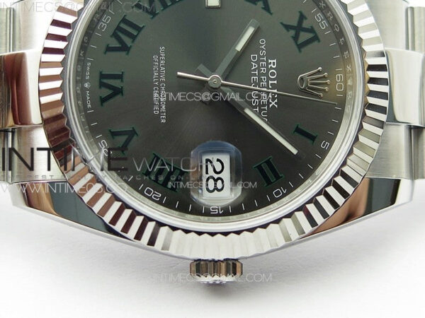 DateJust 41 126334 NTF 1:1 Best Edition 904L Steel Gray Roman Dial on Oyster Bracelet VR3235 – Bild 9