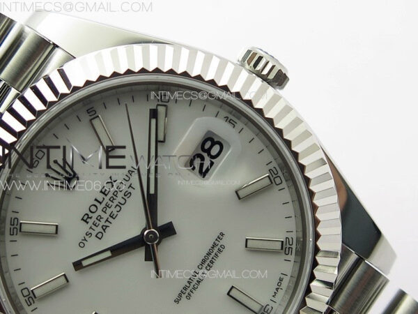 DateJust 41 126334 ZF 1:1 Best Edition 904L Steel White Dial Stick Marker on Jubilee Bracelet A2824 (Free Key Ring) – Bild 10