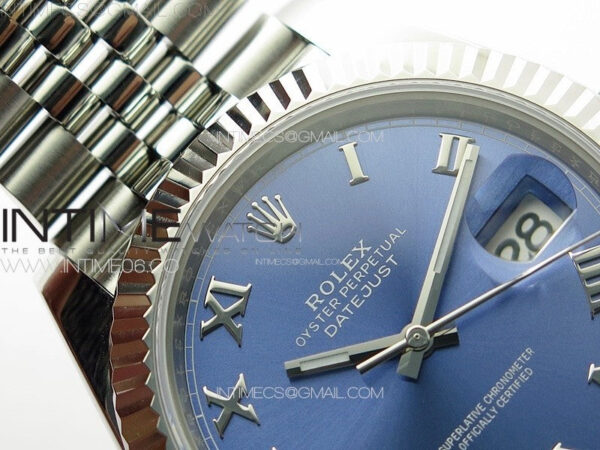 DateJust 41 126334 ZF 1:1 Best Edition 904L Steel Blue Dial Roman Marker on Jubilee Bracelet A2824 (Free Key Ring) – Bild 10