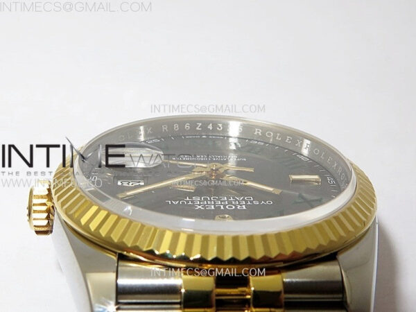 DateJust 36 SS 126233 904L SS/YG VSF 1:1 Best Edition Gray Dial Green Roman Markers on Jubilee Bracelet VS3235 – Bild 12