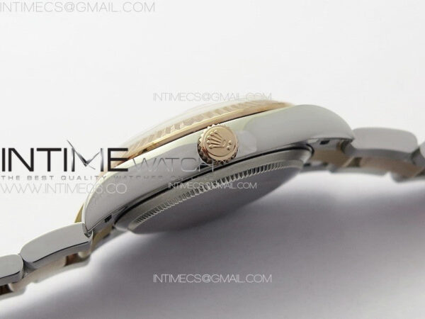 DateJust 31mm 278274 904L SS/RG GMF Best Edition Silver Flowers Crystals Dial on 904L SS/RG Oyster Bracelet A2824 – Bild 10