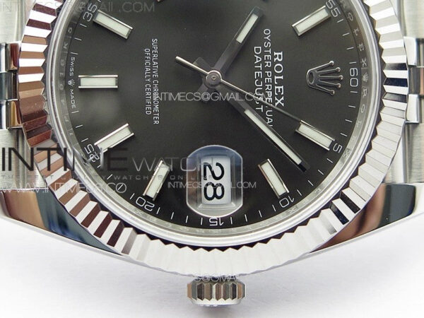 DateJust 41 126334 NTF 1:1 Best Edition 904L Steel Gray Stick Dial on Jubilee Bracelet VR3235 – Bild 11