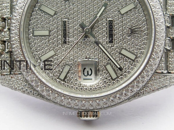 DateJust 41 126334 Full Paved Diamonds BP Best Edition Diamonds Dial Stick Markers on Jubilee Bracelet A2824 – Bild 10