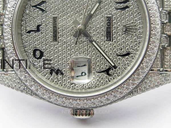DateJust 41 126334 Full Paved Diamonds BP Best Edition Diamond Dial Arabic Markers on Jubilee Bracelet A2824 – Bild 9
